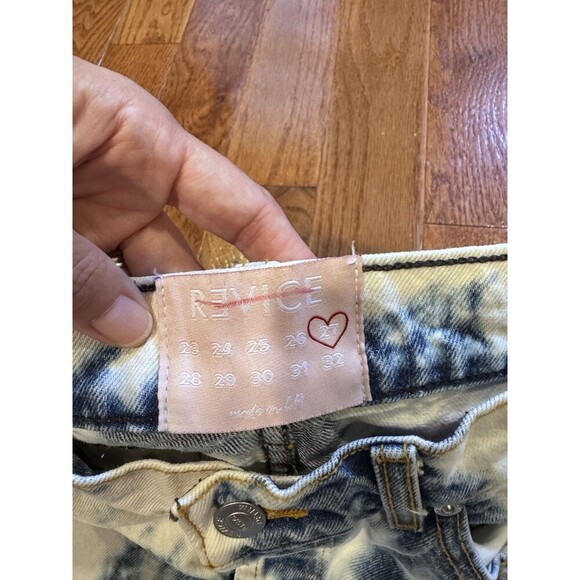 REVICE Jeans Tie Dye Button Fly Straight 80's After School Special 27 Acid Wash - Picture 3 of 7